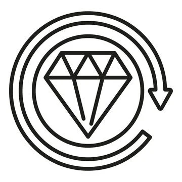 Realization best diamond level icon outline vector. Motivation people Illustrazione stock