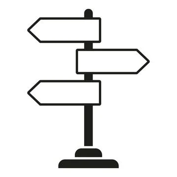Realization direction icon simple vector. Purpose vision business Stock Illustration
