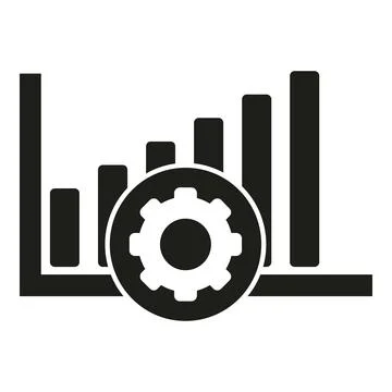 Realization gear graph icon simple vector. Self success Stock Illustration