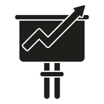 Realization graph chart icon simple vector. Challenge mentor work Stock Illustration