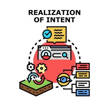 Realization of intent concept for business process Stock Illustration