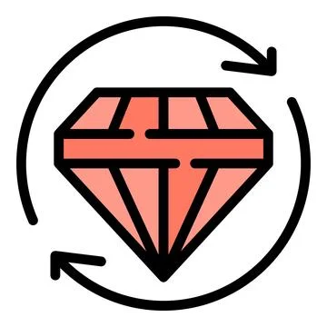 Realization process icon vector flat Stock Illustration