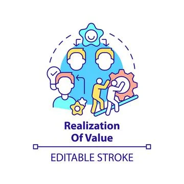 Realization of value concept icon Stock Illustration