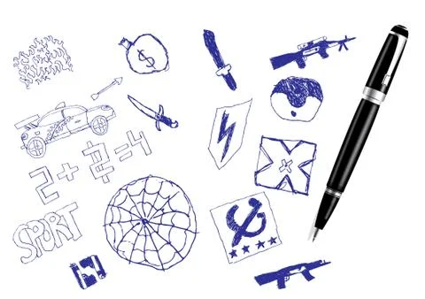 Really chlidren's drawing Stock Illustration