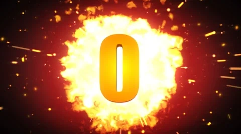 Really hot countdown animation Stock Footage 7138565