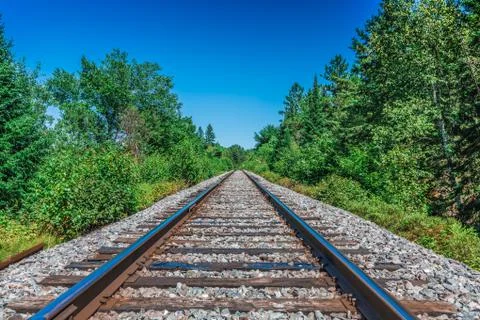 A really long railway Foto stock