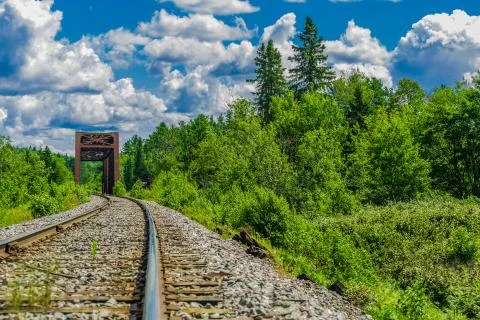 A really long railway Stock Photos