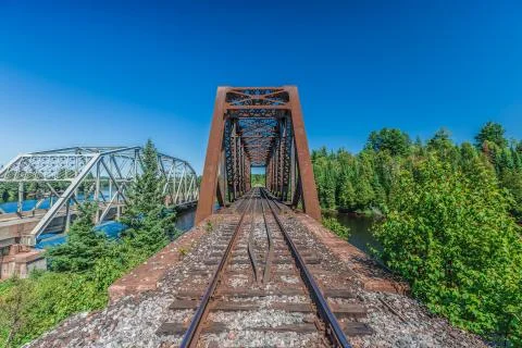 A really long railway Stock Photos