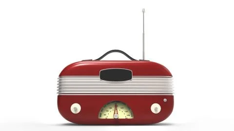 Really old radio set Illustrazione stock