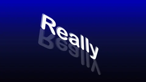 REALLY text rotating 3D rendering text motion graphics animation, kinetic Stock Footage 219675102