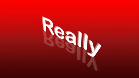 REALLY text rotating 3D rendering text motion graphics animation, kinetic Stock Footage 219675179