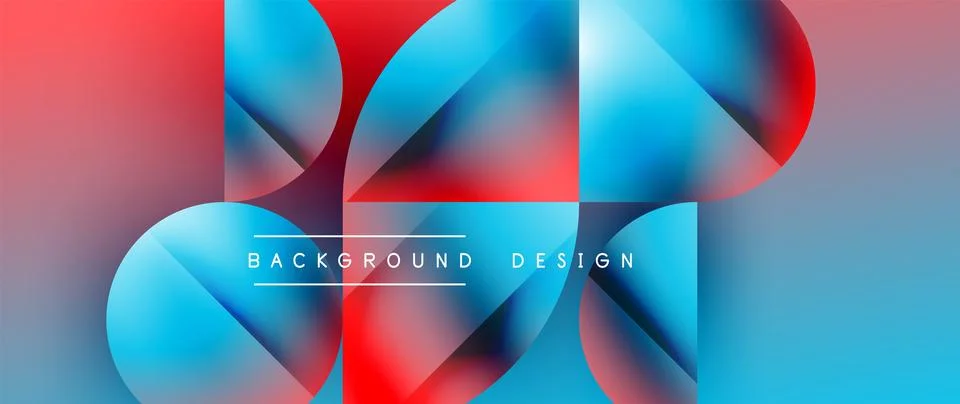 In the realm of minimalism, backdrop emerges. Metallic circles squares engage Stock Illustration