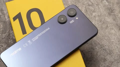 Realme 10 on a white background. Stock Footage 220799188