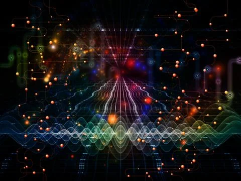 Realms of Data Flow 스톡 일러스트