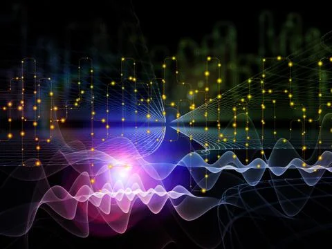 Realms of Data Flow Stock Illustration