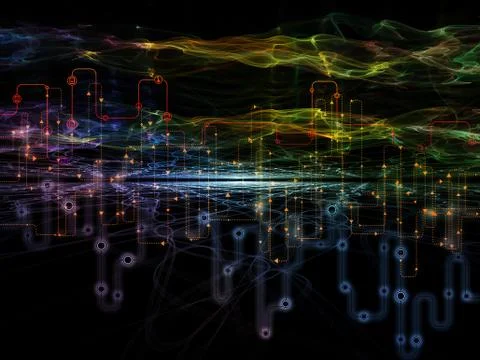 Realms of Data Flow 스톡 일러스트