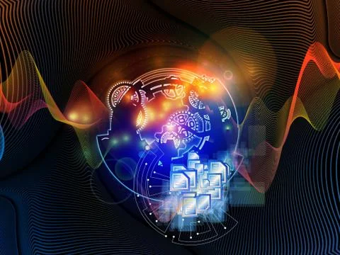 Realms of Digital Processing Stock Illustration