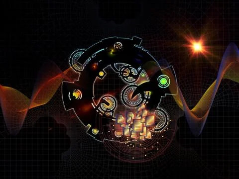 Realms of Digital Processing 스톡 일러스트