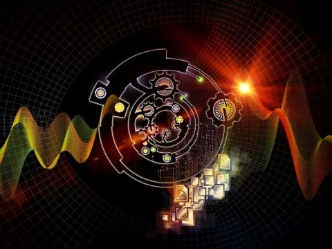 Realms of Digital Processing Stock Illustration