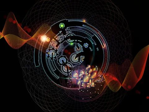 Realms of Digital Processing Stock Illustration