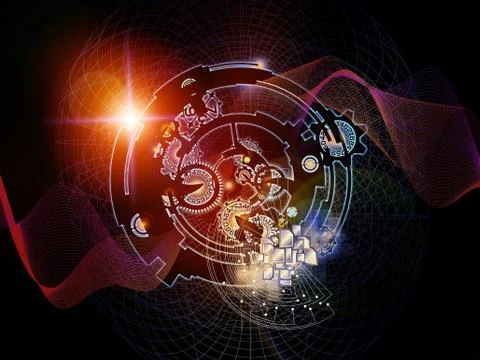 Realms of Digital Processing Stock Illustration