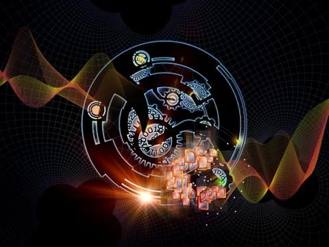 Realms of Digital Processing Stock Illustration