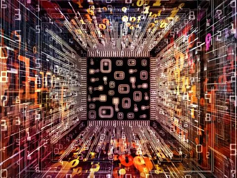 Realms of Digital Processor Ilustração Stock