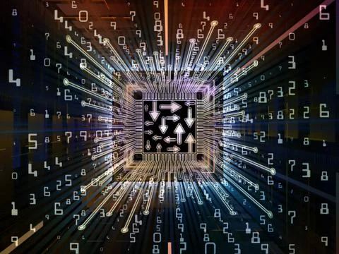 Realms of Digital Processor Ilustração Stock