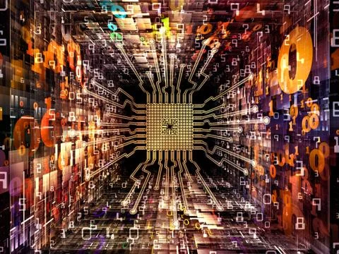 Realms of Digital Processor Stock Illustration