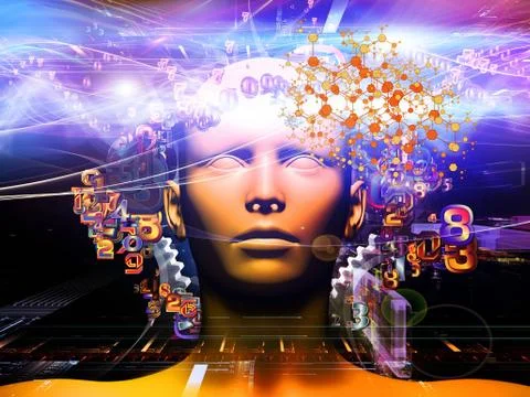 Realms of Digital Science Stock Illustration