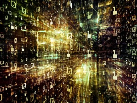 Realms of Digital Space Stock Illustration