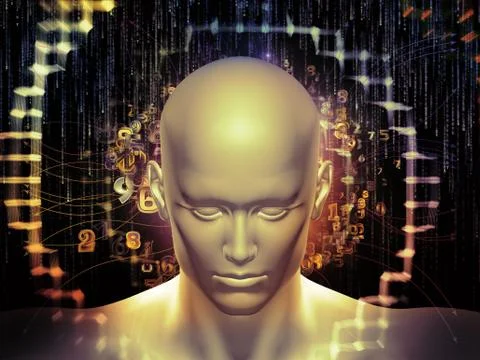 Realms of Digital Thoughts Stock Illustration