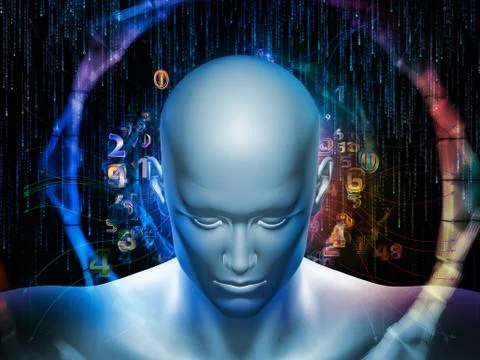 Realms of Digital Thoughts Stock Illustration