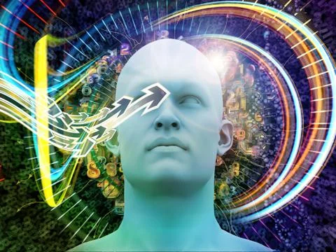 Realms of Digital Thoughts Stock Illustration