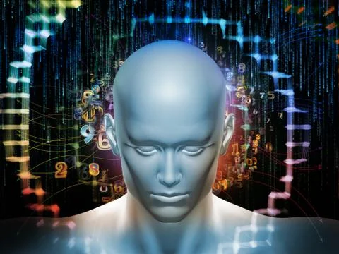 Realms of Digital Thoughts Stock Illustration