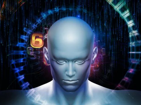 Realms of Digital Thoughts Stock Illustration