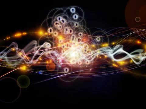 Realms of Dynamic Network 스톡 일러스트