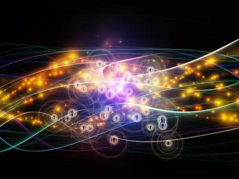 Realms of Dynamic Network Stock Illustration