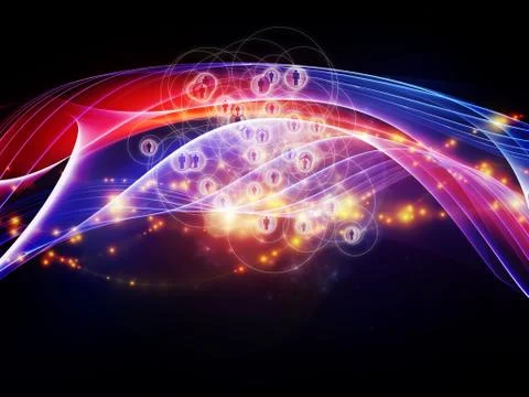 Realms of Dynamic Network 스톡 일러스트