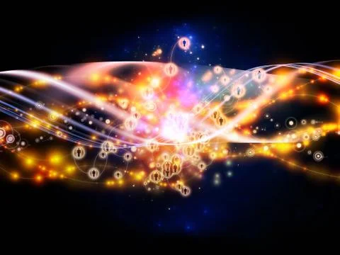 Realms of Dynamic Network Illustrazione stock