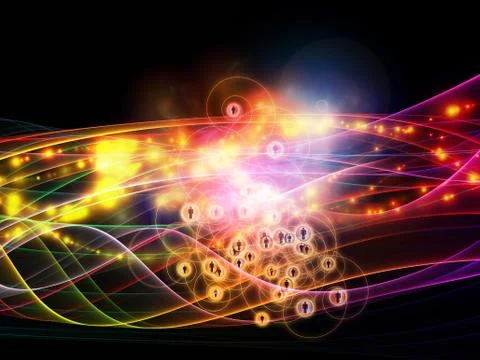 Realms of Dynamic Network Illustrazione stock