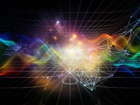 Realms of Information Stream Stock Illustration