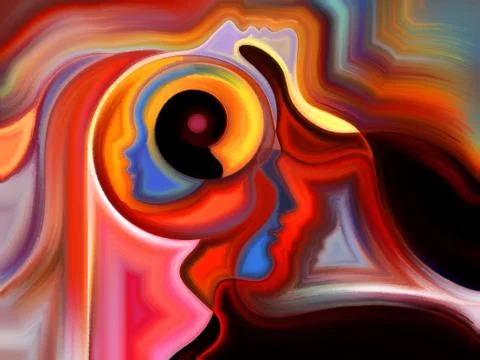 Realms of Inner Paint Stock Illustration