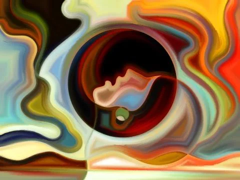 Realms of Inner Paint Stock Illustration