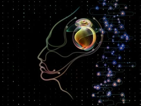 Realms of Machine Consciousness Illustrazione stock