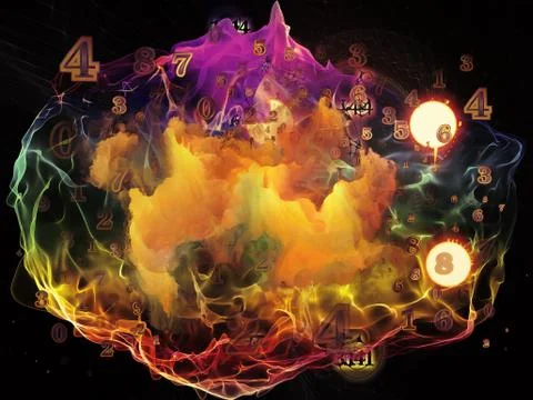 Realms of Math Visualization Stock Illustration