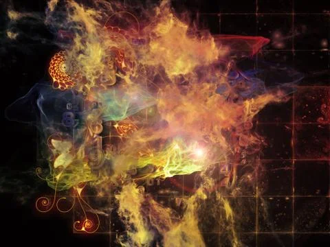 Realms of Math Visualization Stock Illustration