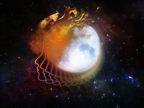 Realms of the Moon Stock Illustration