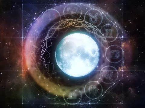 Realms of the Moon Stock Illustration