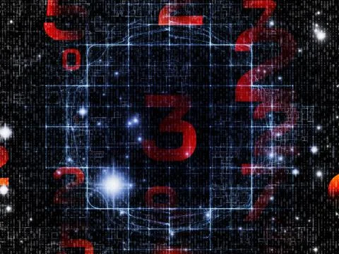 Realms of Numbers Stock Illustration